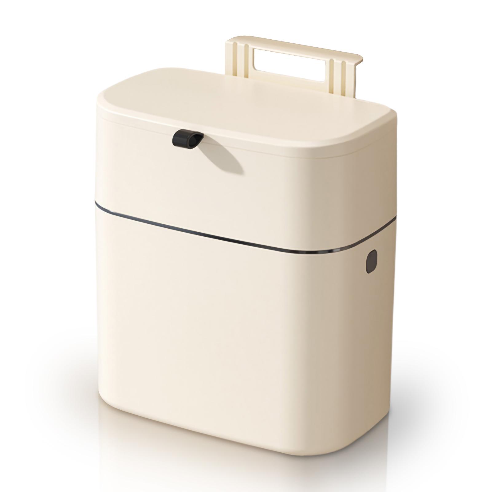 Стильный подвесной мусорный бак для домашних туалетов большая вместимость квадратный дизайн удобная крышка-ракушка 3175₽