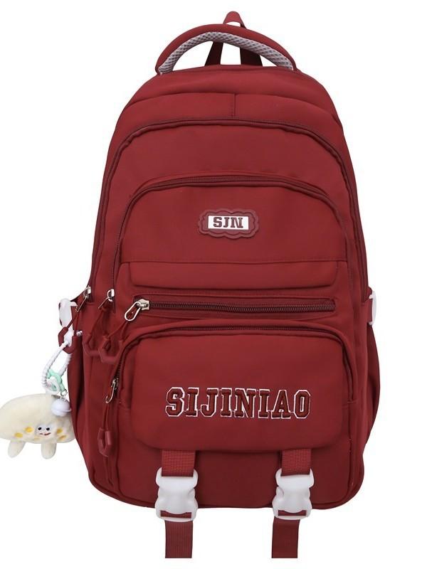 Nylon School Backpack With Design For Middle School Students And Laptop Storage