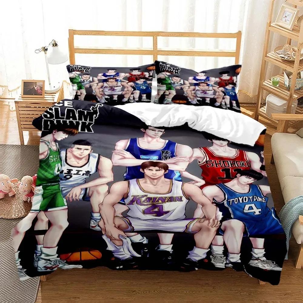 Slam Dunk Digitaldruck Polyester Bettwäschesets Bezüge Jungen Bettwäscheset für Teenager Bettwäscheset Bettdecke Set