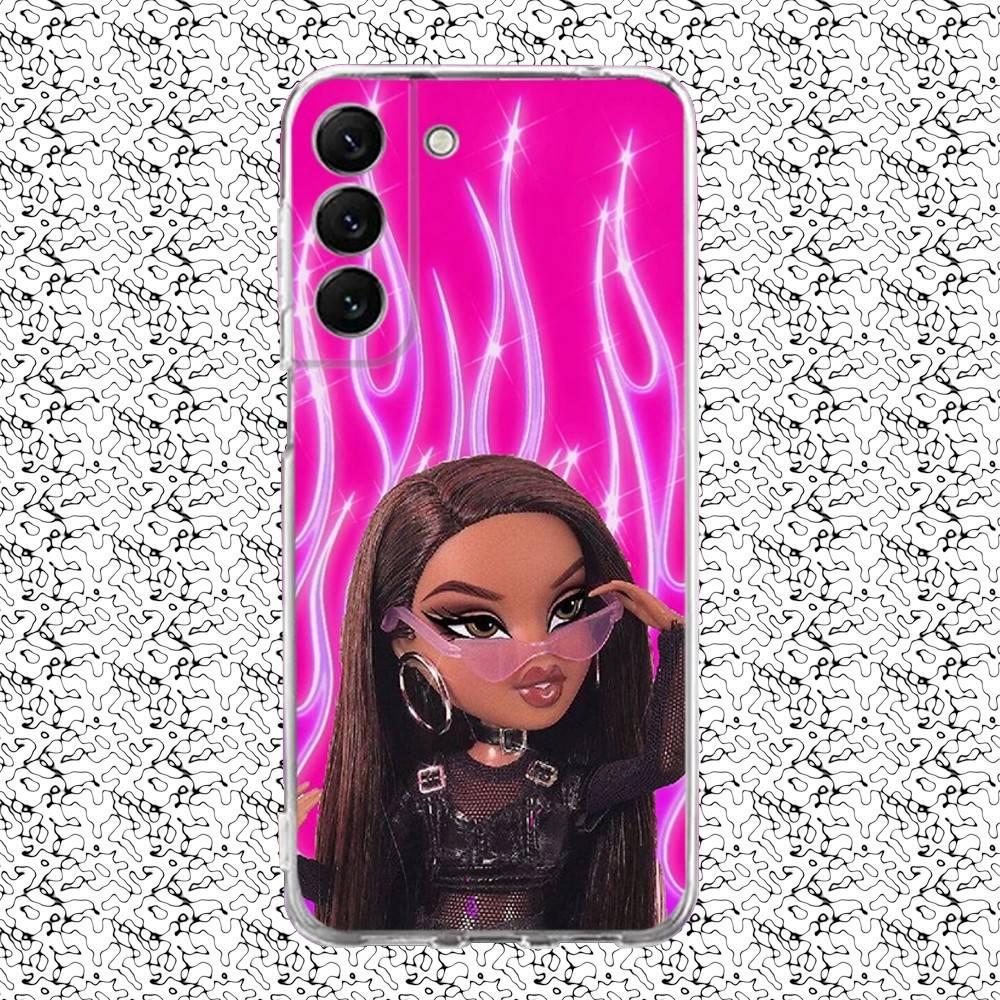 

Fashion B-Bratz D-Doll Phone Case For Samsung S24,30,21,22,23,20 FE,lite,PIus,Ultra,5G,Note,9,10 Transparent Cover SamsungS20lite5G