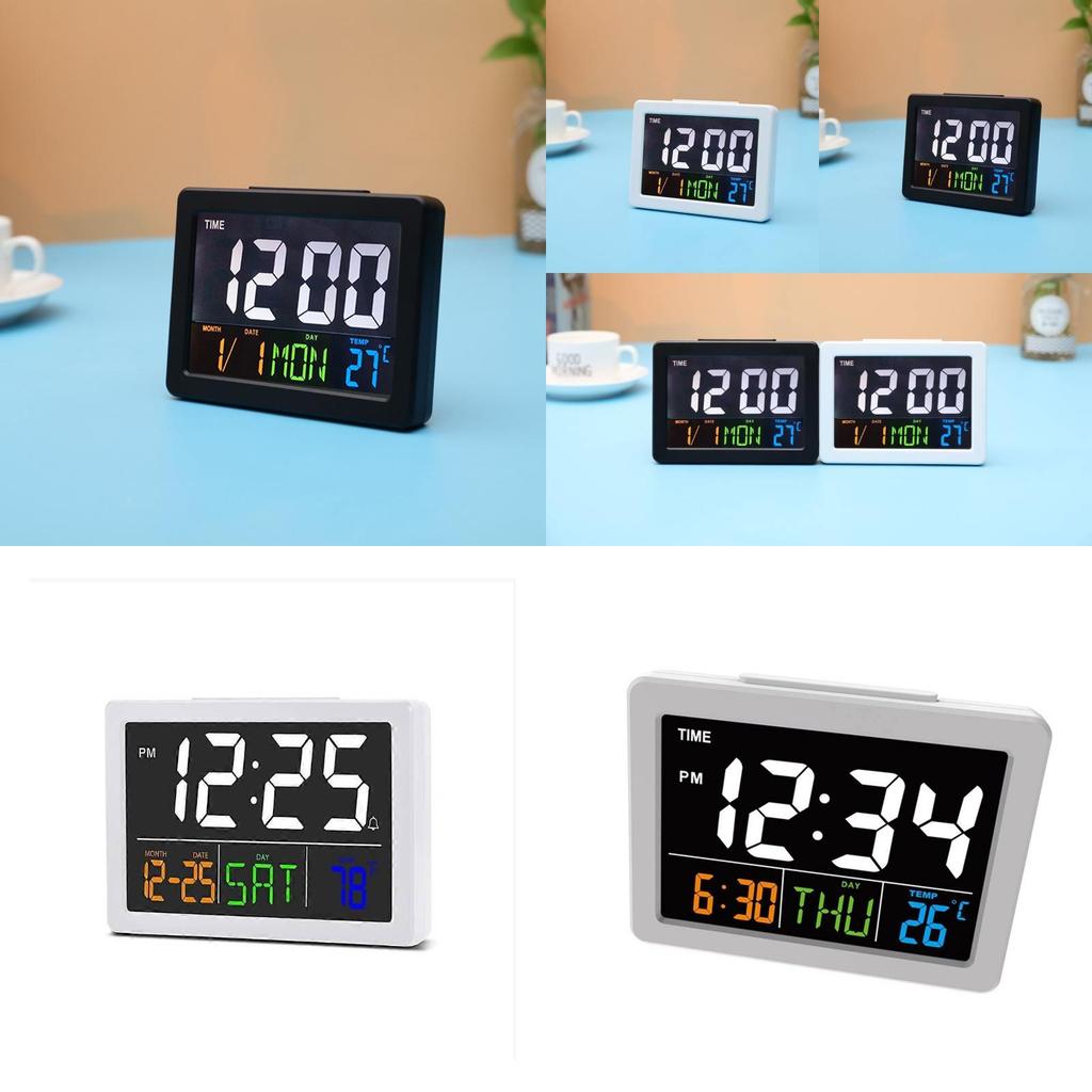 Digitale Weckeruhr mit Kalender und 24-Stunden-Anzeige für Schüler und den Heimgebrauch