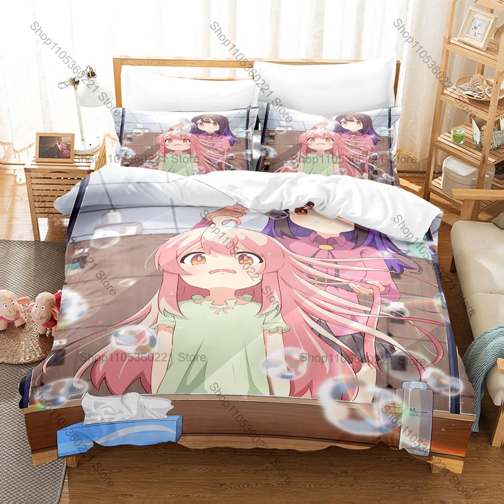 Anime Onimai Bedding Set 3 Piece Duvet Cover Set Cute Girls Printed Bed Linen For Bedroom Decor Fans Gift