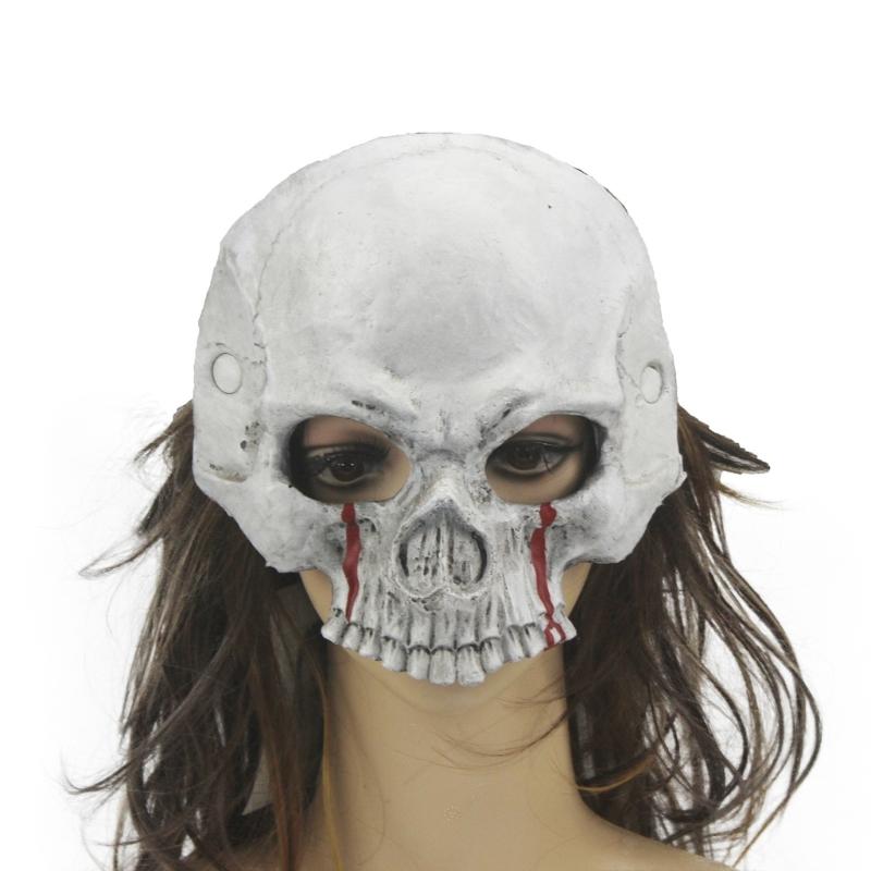 Adult Kids Half Face Skull Mask Skull Skeleton Mask Pu Foaming Skeleton Mask for Halloween Masquerade Cosplay Costume