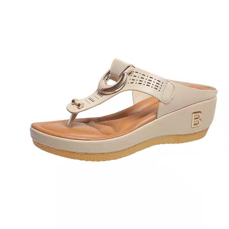 Women's Wedge Heel Cross-Band Sandals – Summer Beach Toe, European & American Style