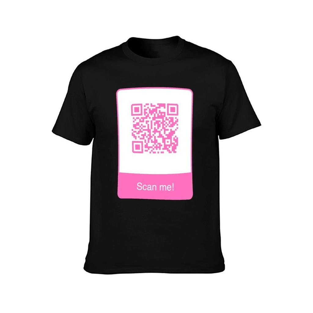 Rick Roll Rosa QR T-Shirt Arbeitsstil Lässiges T-Shirt