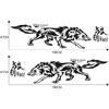 Car Body Decals, Carved Hollow Wolf Stickers, Anti-Scratch Decorations for Cars//SUVs/Trucks, Pack of 2 (Black)