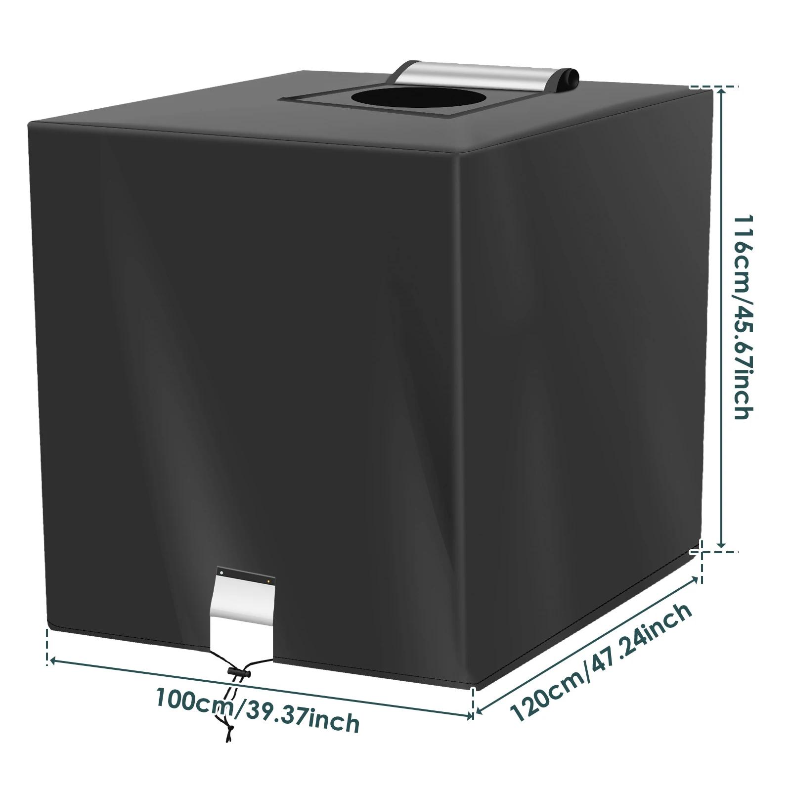 

Чохол для IBC-контейнера 257 галонів 1000 л Водонепроникний Захисний чохол для бака 210D Оксфордська тканина Пилозахисний Для вулиці Саду Вода чорний