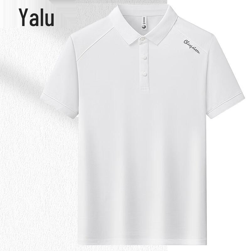 Yalu Men s Embroidered Breathable Cotton Polo T-Shirt XL