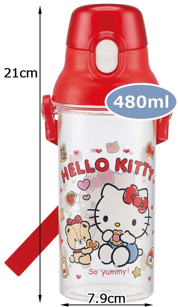 Skater Water Hello Kitty Made In PSB5TR Children's Bottle, Clear, 480ml, Cookie, Sanrio, Girls, Japan,