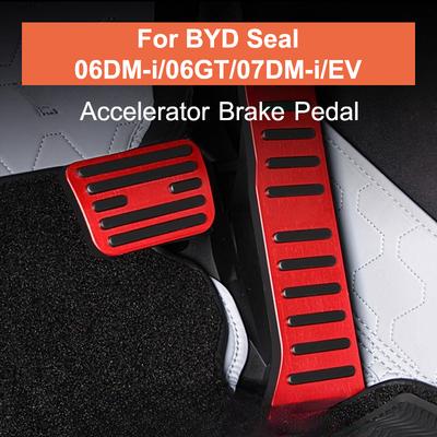 For BYD Seal 06 DMi EV 07 DMi Accelerator Brake Pedal Aluminum Alloy Anti Slip Wear-resistant Foot Pedal Cover Car Accessories S1