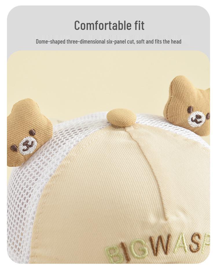 Cute Cartoon Embroidered Children's Windproof Sun Hat - Duckbill Baseball Cap