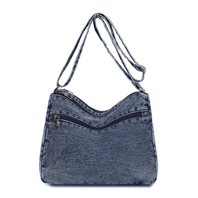 Denim Multi-Layer Small Square Bag Women's Shoulder Crossbody Bag