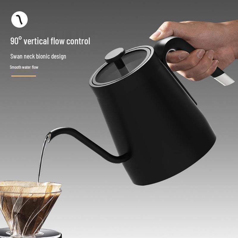 Kaffekanna och tekanna i rostfritt stål med temperaturkontroll och svanhals med precisionspip