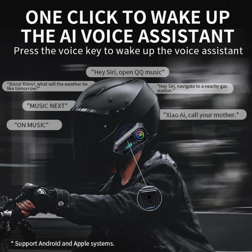Waterproof Helmet Headset Noise Cancelling Bluetooth Headset Professional Helmet Mic Riding Gear