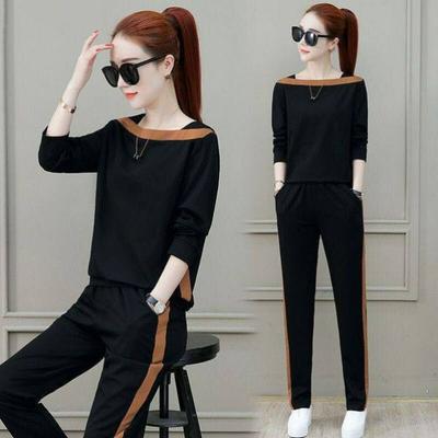 Sports Suit Women's Spring and Autumn Fashion Loose Long-sleeved Casual Two-piece Suit Plus Size Women's Trend