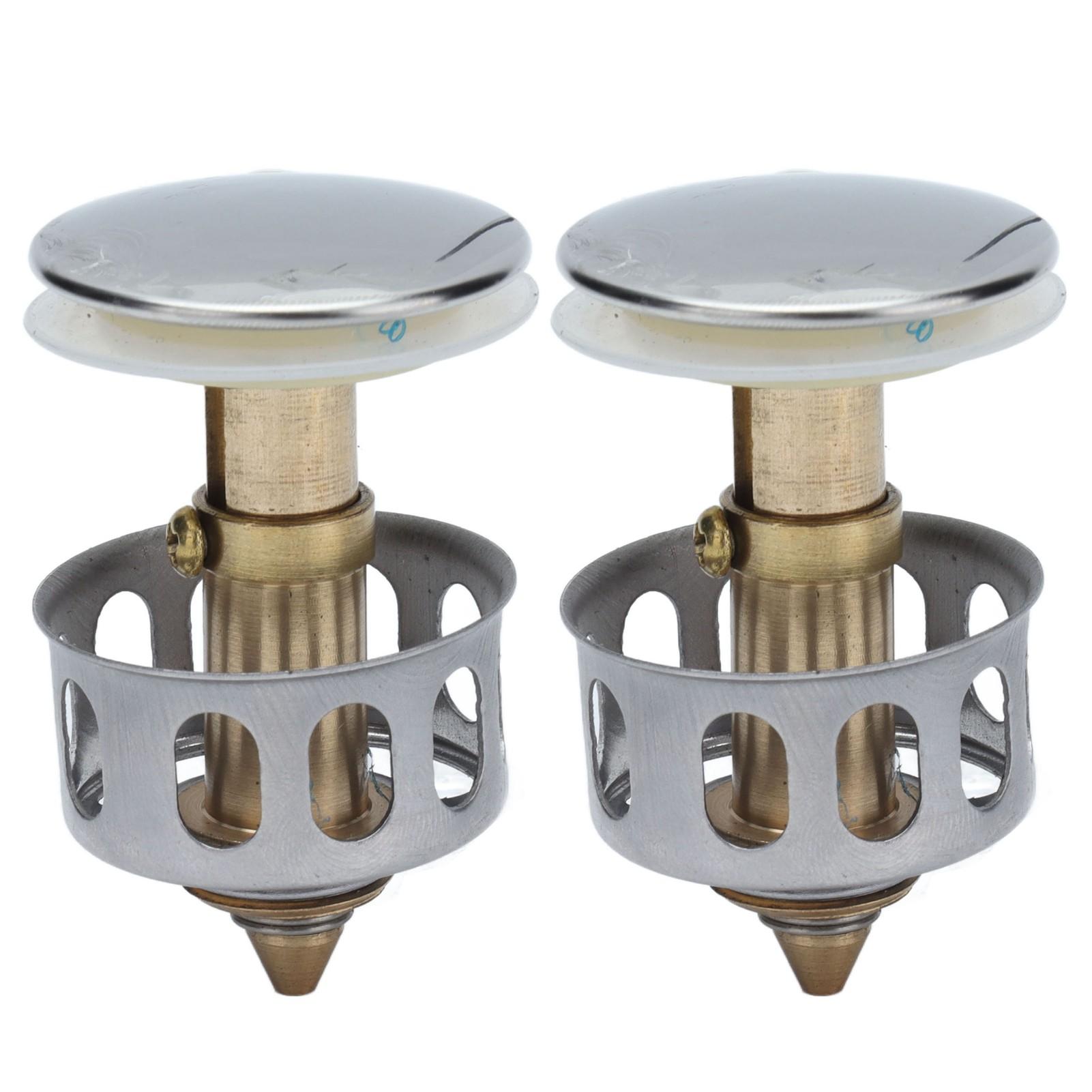 

2 шт. Нажимной пружинный стержень Универсальные пули Всплывающая пробка для раковины Сливной фильтр для ванной комнаты