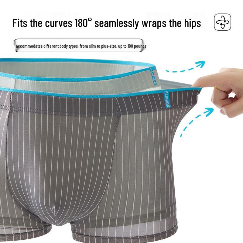 Men's 4-Pack Modal Ice Silk Boxer Briefs