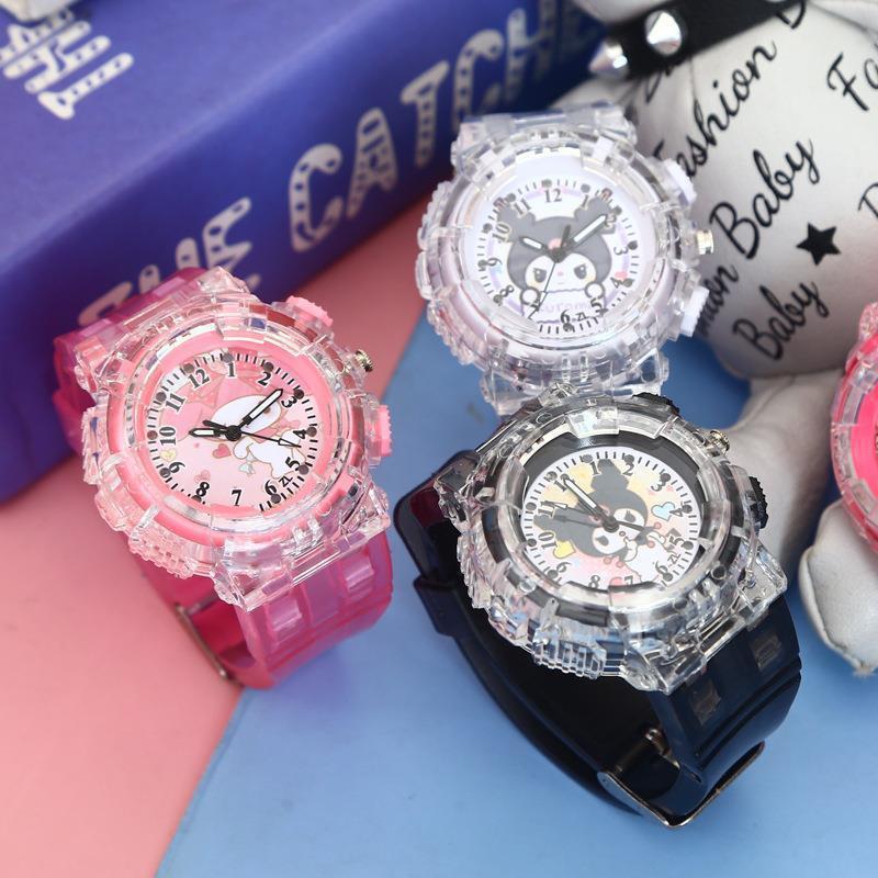 Ku Luo Mi Girls' Electronic Watch With Time Display And Glow-in-the-dark Feature Ideal Toy For Kindergarten Birthday Gift