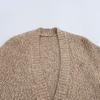 Kaslead New Women clothes Western Style Fashion Arabesquitic Fabric Handmade Buckle Knit cardigan Sweater Outerwear