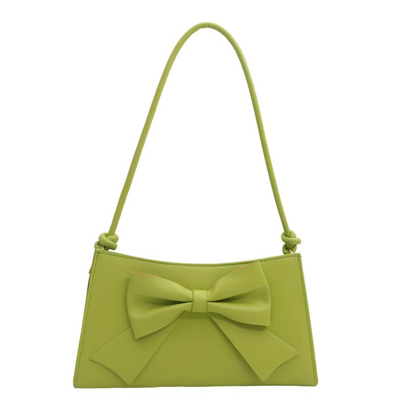 

Модна зарубіжна повсякденна сумка під пахву 2024 року, нова проста однотона через плече на одне плече зелений