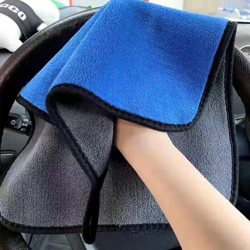 10PCS AB Double Sides Car Wash Microfiber Towel Cleaning Drying Cloth Drying Towel Car Care Detailing Car Wash Towel Supplies