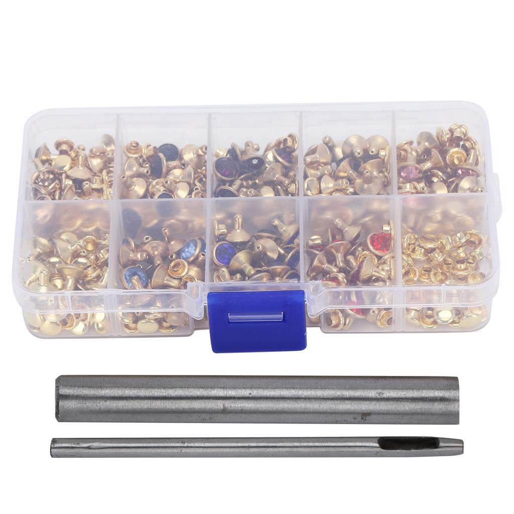 Rhinestone Rivets Set Colorful DIY Bag Hat Clothing Shoes Decoration Accessories 8mm