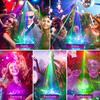 Rechargeable Battery R&G Projector Disco DJ Light 32 Patterns for Dance Bar Party Car Effect Christmas Decorate Stage Lamps