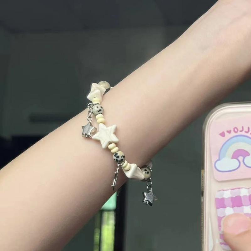 Cute Star Handmade Beaded Bracelet Light Luxury Versatile Unisex Friendship Jewelry