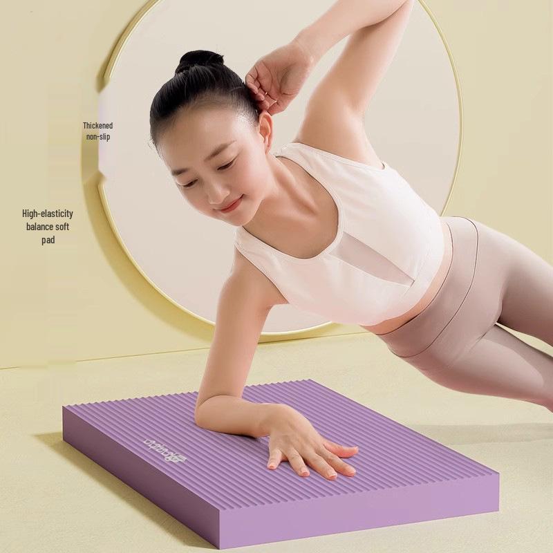 Collapsible Non-Slip Yoga Balance Mat: High Rebound, Waterproof, Durable Exercise Pad