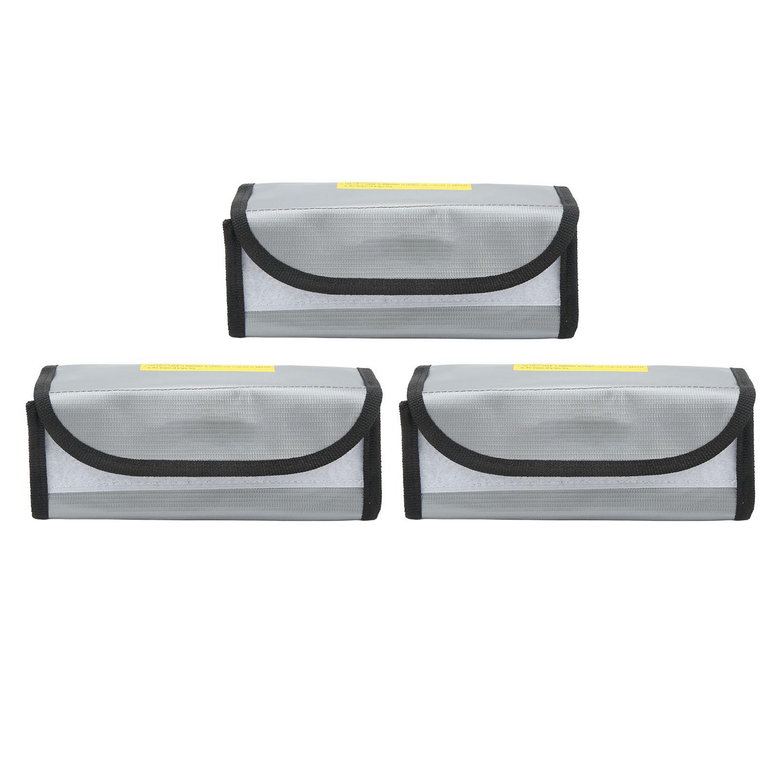 

3 шт. Безопасный пакет для липо-аккумуляторов, огнеупорный, взрывозащищенный, практичный, безопасный защитный пакет для хранения и зарядки