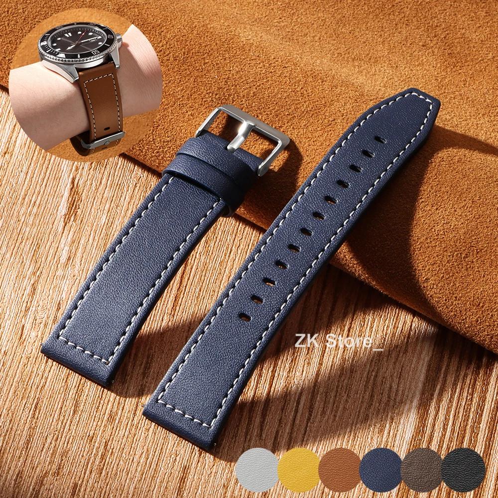 Leather 22mm 20mm Strap for HUAWEI WATCH GT 5 4 46mm WATCH 4 Pro GT 3 GT2 Pro 42mm Bud Band Watchband Soft Replacement Wristband