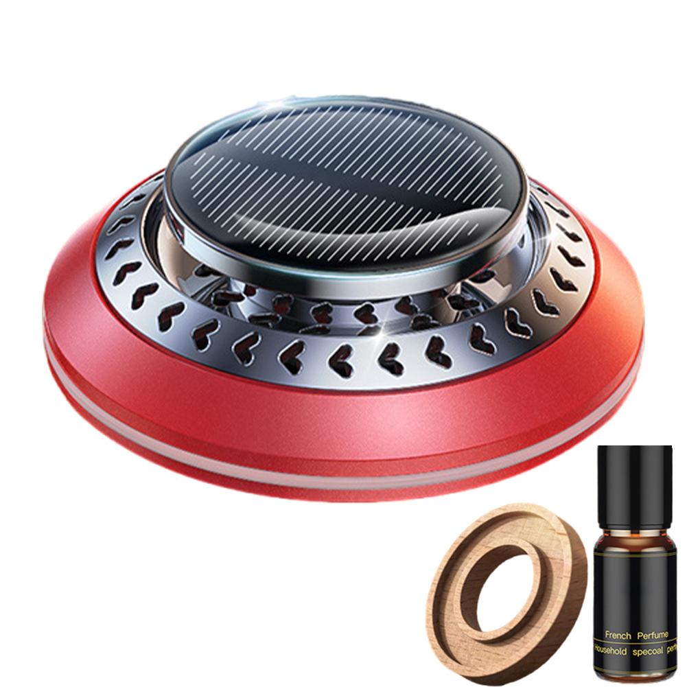 Solar Rotation Car Rotating Aromatherapy Aluminum Alloy Automatic Car Perfume Diffuser Creative Car Perfume Dashboard Decoration