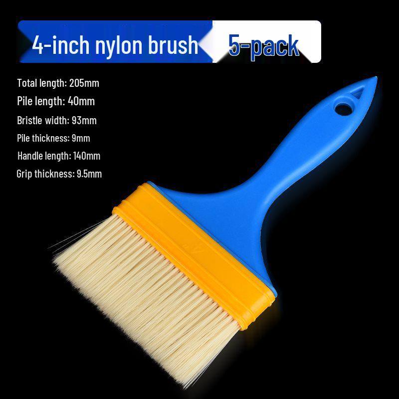 Nylon Bristle Brush for Painting, Coating, Glue, and Industrial Cleaning