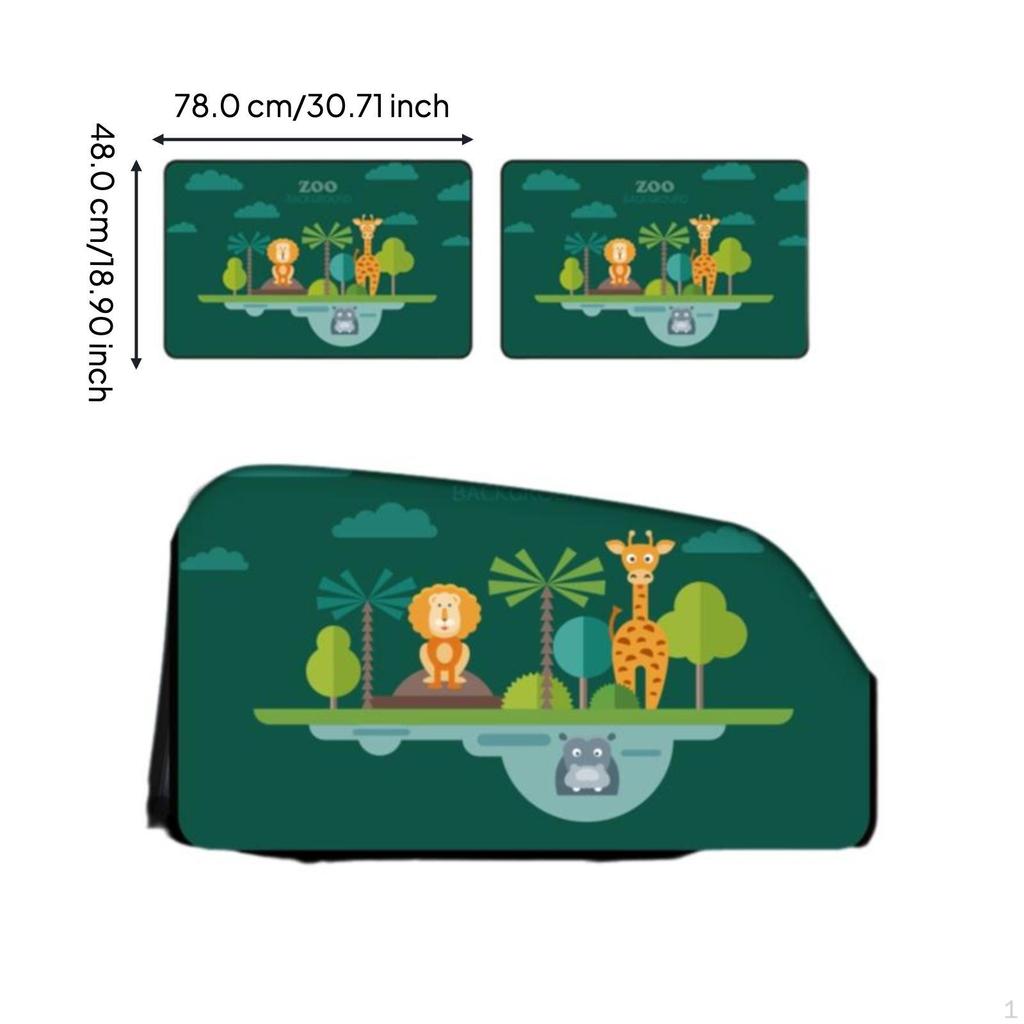 Car Window Sun Shield, Attachable Darkening Screen, Sunlight Protection, Privacy Deep Sea Treasure