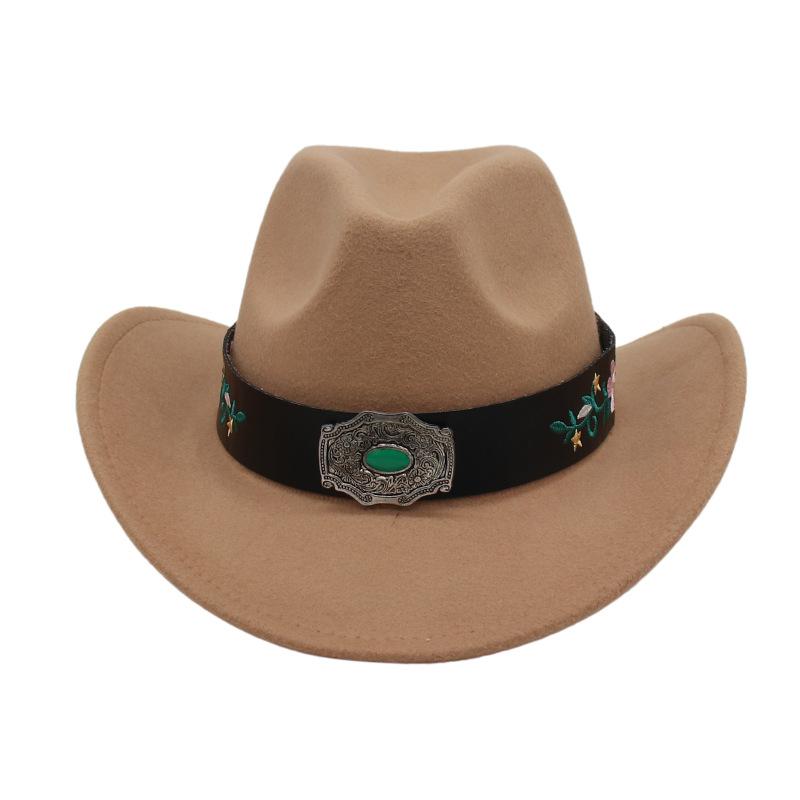 

Direct Supply Top Hat Outdoor Retro Jazz Hat Vacation Travel British Style Western Cowboy Hat one size [cowhide d]