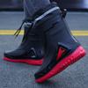 Fashion Men's Rain Shoes Outdoor Non-slip Fishing Boots Fashion Rubber Galoshes Winter Plush Warm Cotton Rain Shoes for Men Rubber Shoes