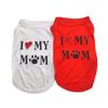 Breathable Pet Love Print Vest Polyester Puppy Love Mommy Sleeveless Cat Vest Tee Shirt  Summer