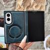 Crazy Horse Pattern Leather Magnetic Case for iPhone Duo 18 Fold Wide Samsung Z Flod 8Utral 7 6 5 Shockproof for Magsafe Central Axis Protection