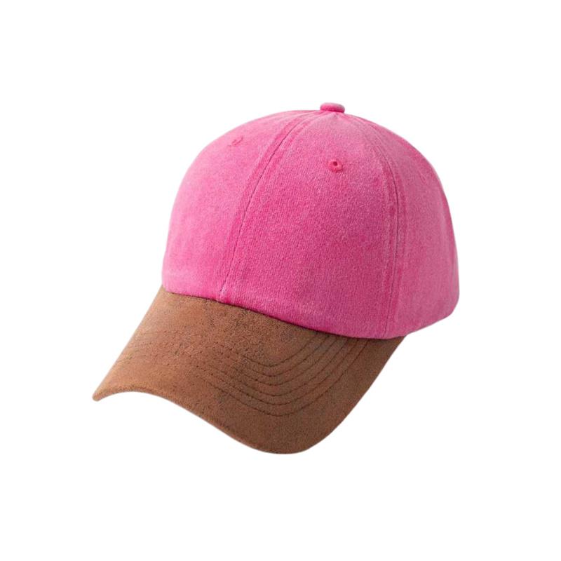 

Peaked Cap Unisex Spring Summer Dad Hat Streetwear Sports Hat Men Women Washed Cotton Baseball Cap Solid Color Patchwork Hip-hop розы красного