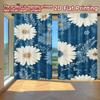 Set Of 2 Flat Printing Curtains Without Rod Floral Spring Design Ramadan Holiday Versatile Fabric Room Curtain Made Polyester