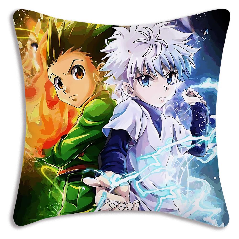 Anime For h-Hunter X HunterS Pillow Covers Cartoon Sofa Decorative Home Double-sided Printing Short Plush Cute Cushion Cover