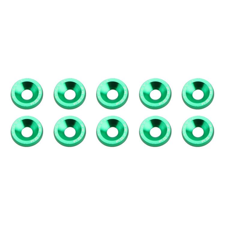 

10 шт. M6 автомобильные модифицированные крепежи шайба крыла бампер двигатель вогнутые винты шайба крыла номерной знак болты прокладка для стайлинга автомобиля M6x1 зелёный