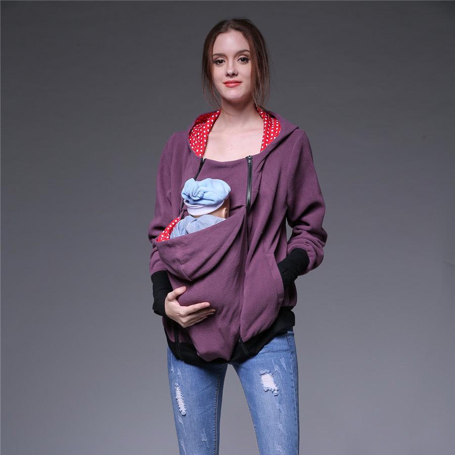 Sudadera con capucha y cremallera multifuncional tipo canguro para mujer 2024 - Estilo tres en uno para Otoño/Invierno.