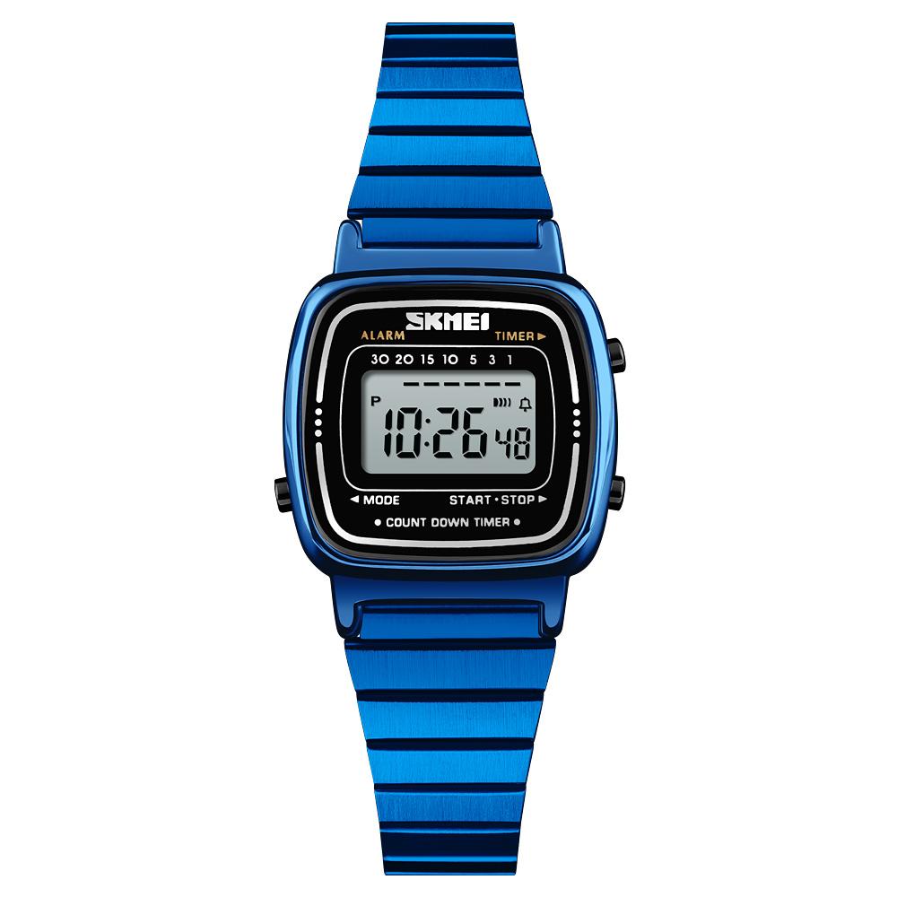 SKMEI 1901 Digitale Horloges voor Dames Mode Alarm Waterbestendigheid Roestvrij Staal Sport Horloges