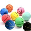 2pcs 6cm Ultra High Elasticity Mini Rubber Basketball Pressure Reducing Hollow Elastic Ball Children's Toy Mini Basketball