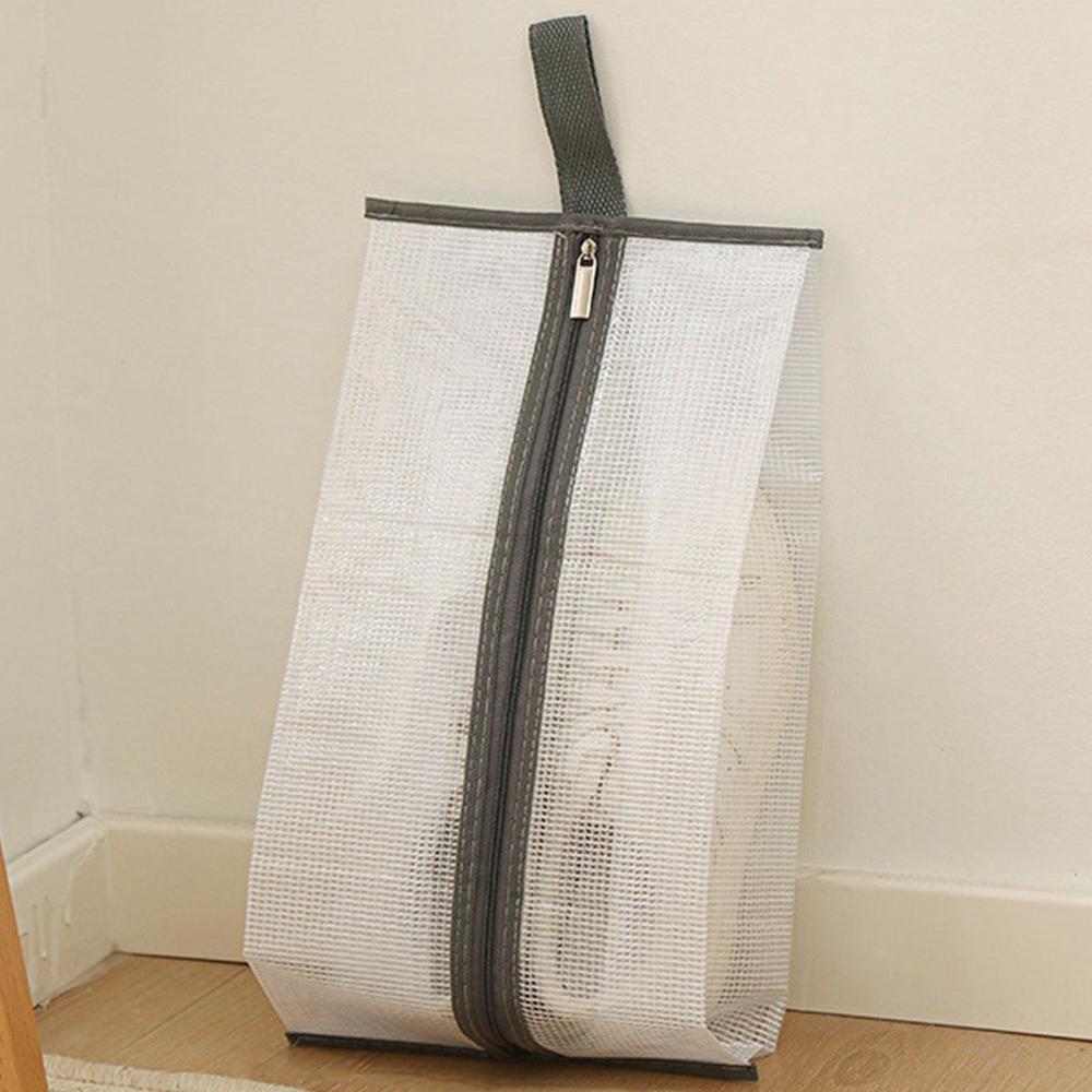 Dustproof Shoes Storage Bag with Zipper See Through PVC Waterproof Sneakers Organizer