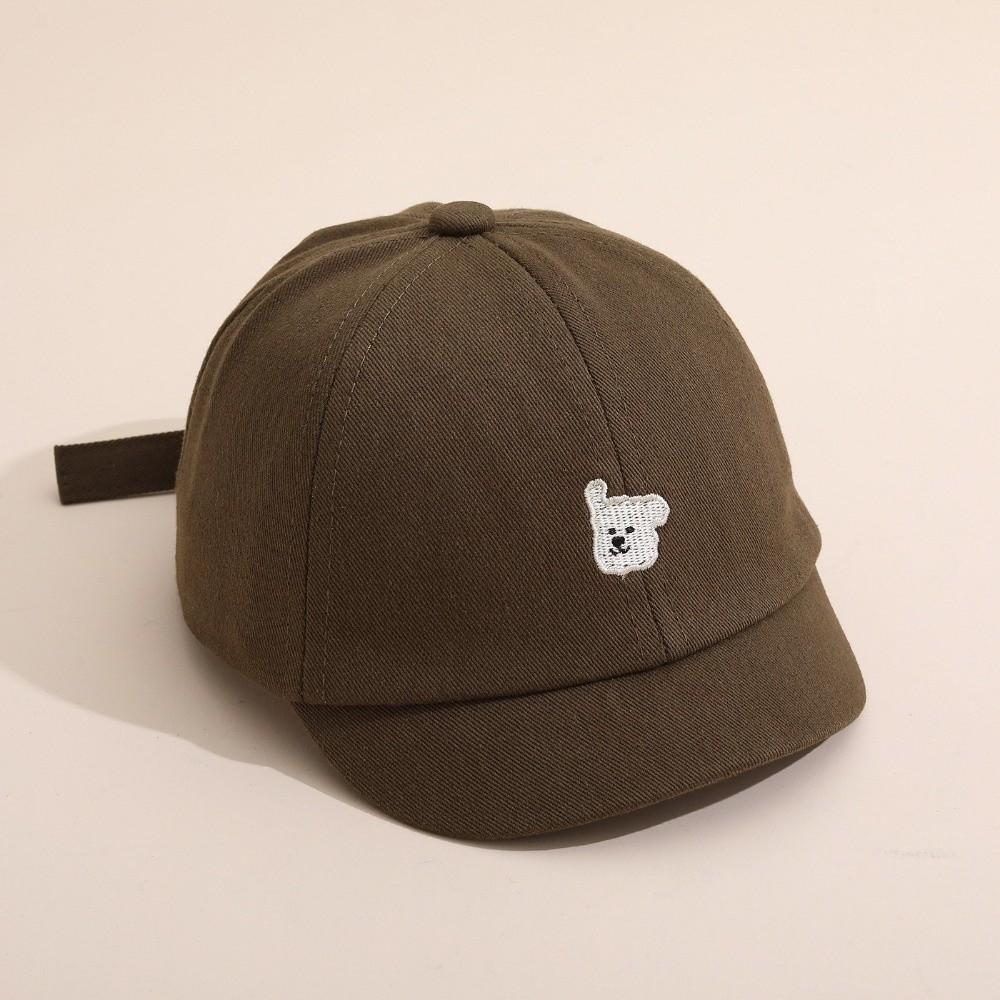 Casual Baby Baseball Hat Cartoon Bear Embroidery Sunshade Hat Fashion Duck Tongue Hat  Baby