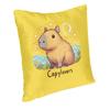 Capybara With A Leaf Eat Your Greens Cushion Cover Sofa Decoration Square Throw Pillow Cover 40x40