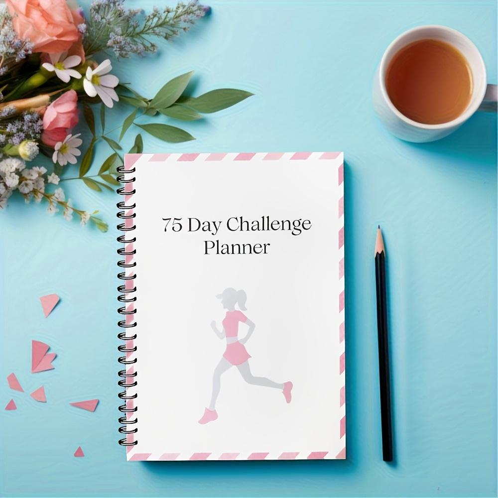 75-Tage Fitness-Challenge Planer - Spiralgebundenes Journal mit täglichen/wöchentlichen Trackern, Trainings- & Gewohnheitstracker, Motivierendes Erfolgsnotizbuch