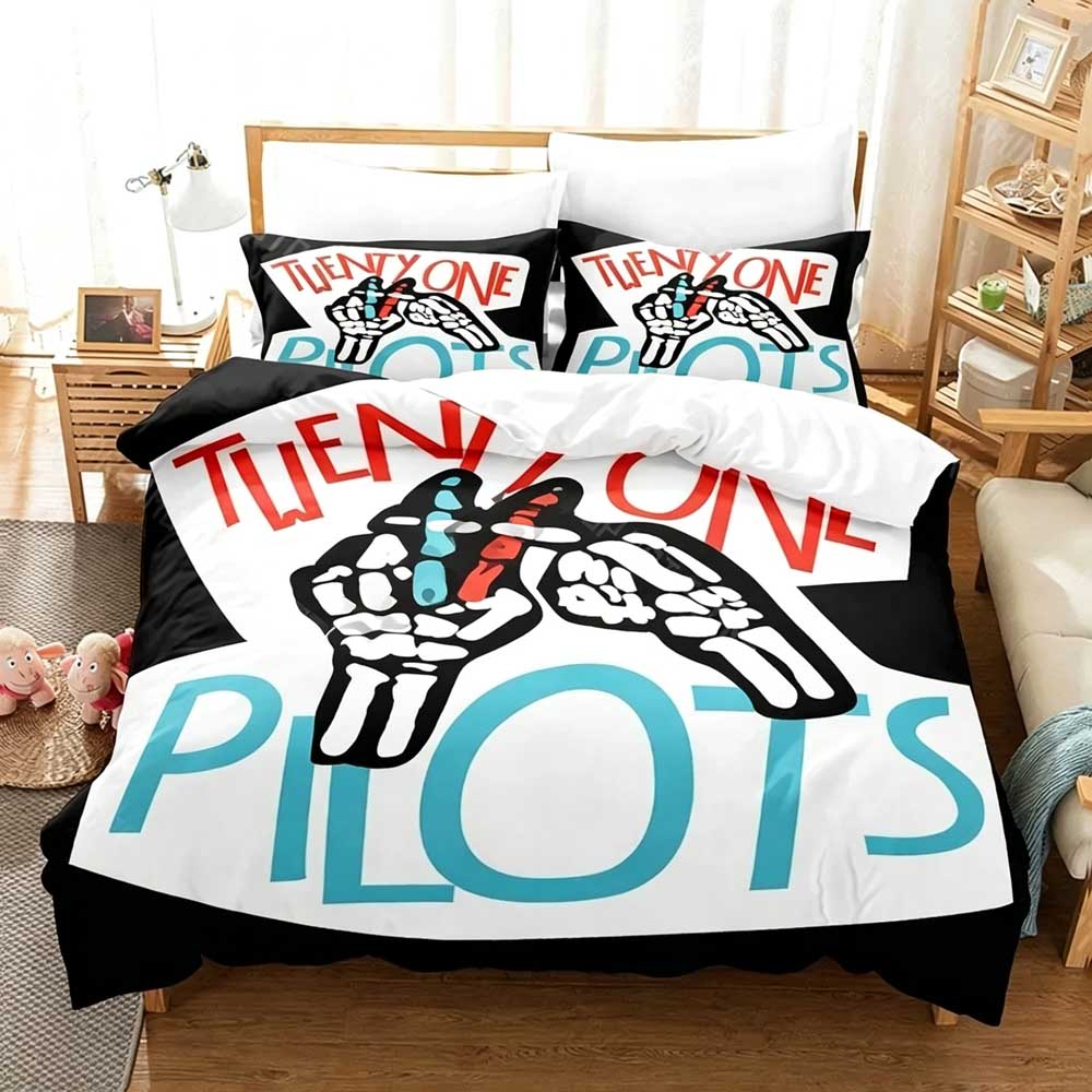 Anime Twenty One Pilots Bettwäsche-Set Mädchen Jungen Twin Queen Size Bettbezug Kissenbezug Bett Kinder Erwachsene Mode Heimtextilien